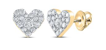 10K Heart Earrings