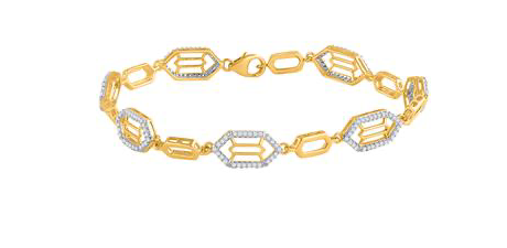 Geometric Diamond Bracelet – 1/2 CTTW, 10K Gold