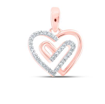 10K Zig Zac Heart Pendant