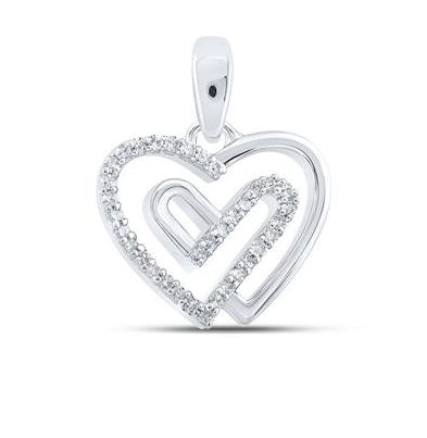 10K Zig Zac Heart Pendant