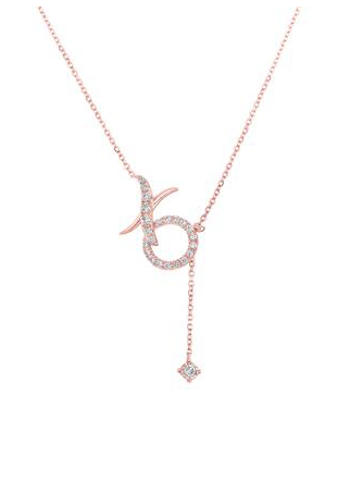 10K Gold Hugs & Kisses Diamond Necklace – 1/5 CTW Fashion Jewelry