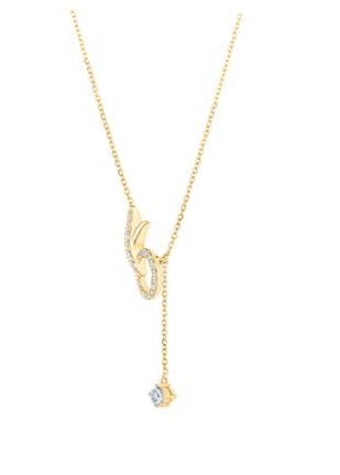 10K Gold Hugs & Kisses Diamond Necklace – 1/5 CTW Fashion Jewelry