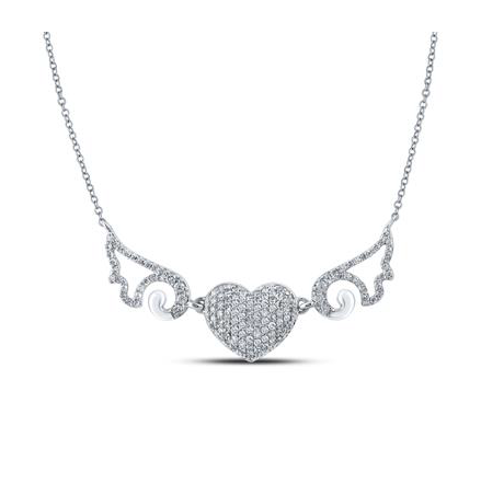 10K Heart Diamond Necklace