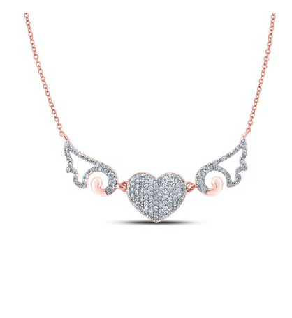 10K Heart Diamond Necklace