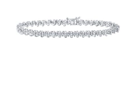 925 Tennis S-Link 1/3 Cttw Diamond Bracelet