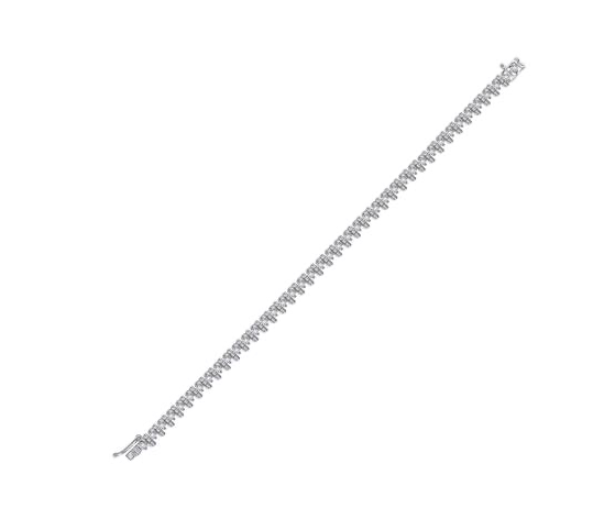 925 Tennis S-Link 1/3 Cttw Diamond Bracelet