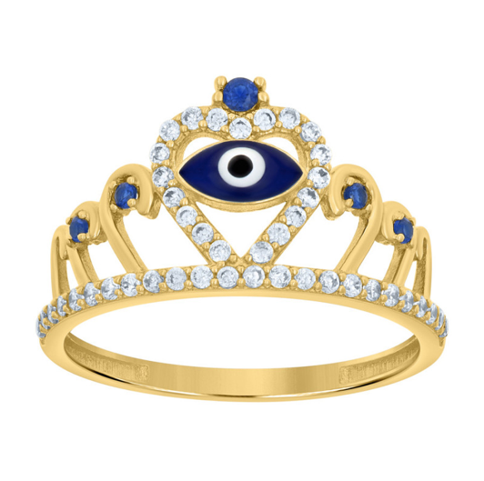 10K Evil Eye Crown Ring – SINGH JEWELERS & CO