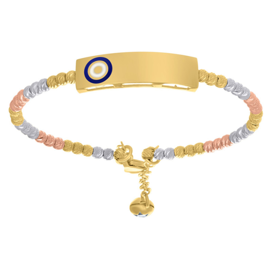 10K Tri-Tone Baby Bangle