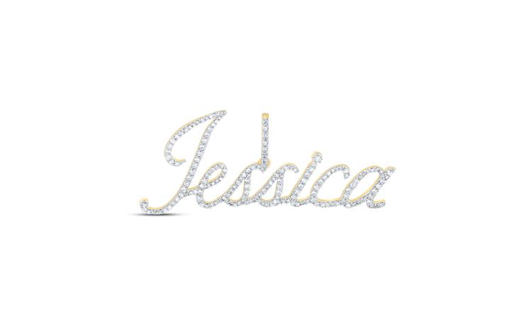 10K Jessica Diamond Name Pendant