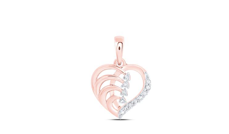10K Diamond Heart Pendant