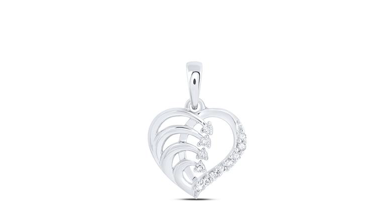 10K Diamond Heart Pendant