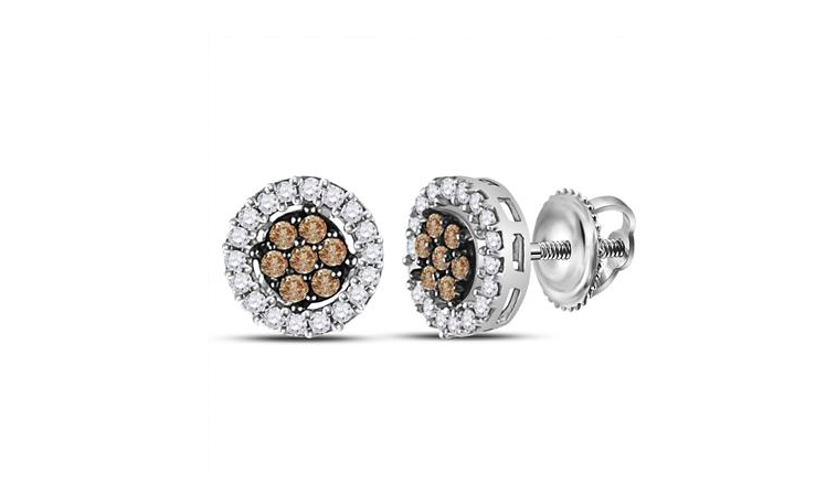 10K Natural Brown Diamond Studs