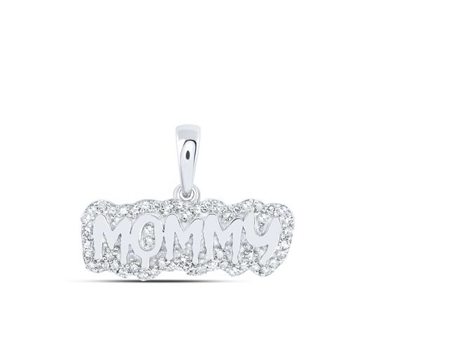 10K Gold Mommy Diamond Pendant – 1/5 Cttw with 18" Chain