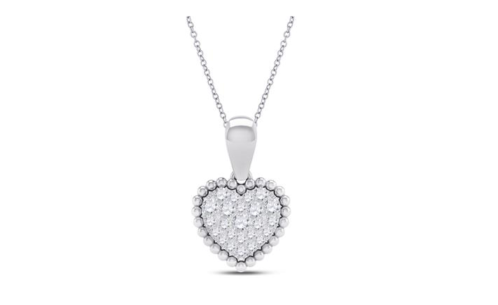 10K Diamond Heart Pendant