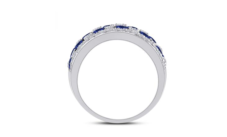 Sterling Silver Blue Sapphire Band