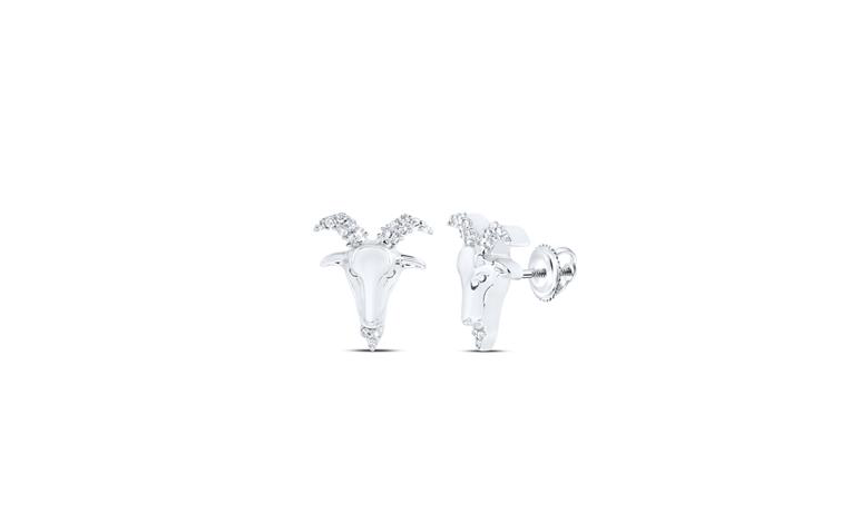 10K Goat 1/10 Cttw Diamond Studs