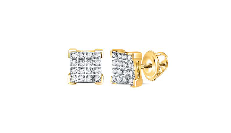 10K Round Diamond Studs