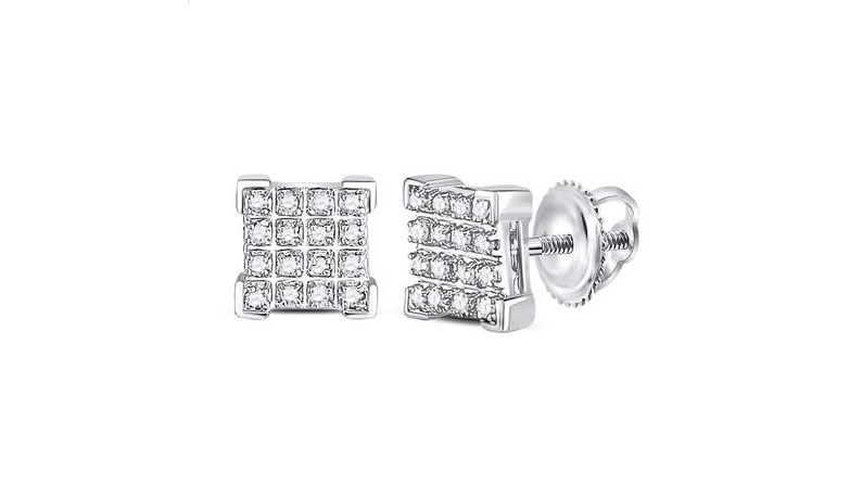 10K Round Diamond Studs