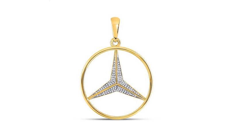 10K Mercedes Benz Logo Charm