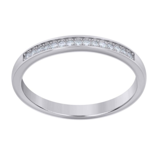 Sterling Silver Princess Cut White Sapphire Duo Ring Set
