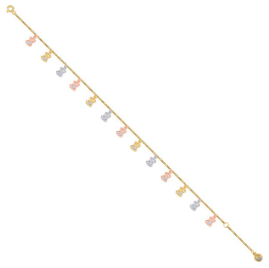 10K Teddy Bear Anklet