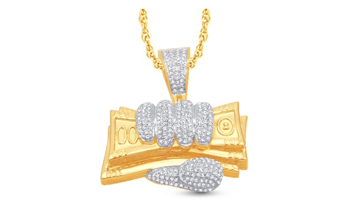 10K Grab Money Hand Charm