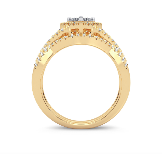 14K Heart Diamond Duo Set