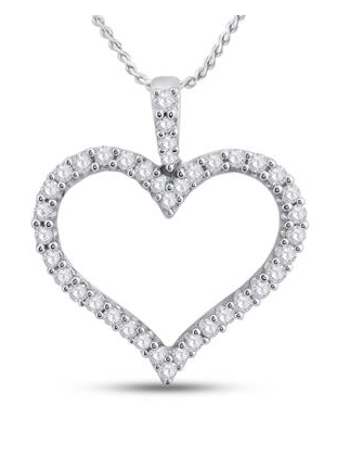 14K Timeless Heart Outline Pendant