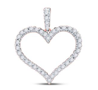 14K Timeless Heart Outline Pendant