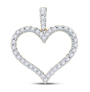 14K Timeless Heart Outline Pendant