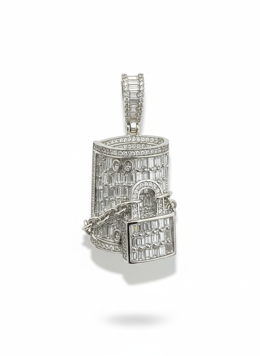 Sterling Silver Moissanite Pendant