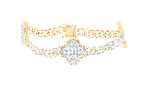 Ladies 3 Cttw Diamond Van Clover Bracelet
