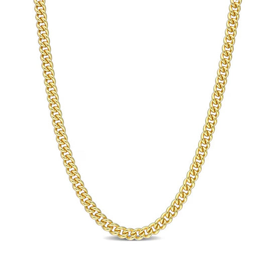 Sterling Silver Gold Rhodium 4.5MM Link Chain