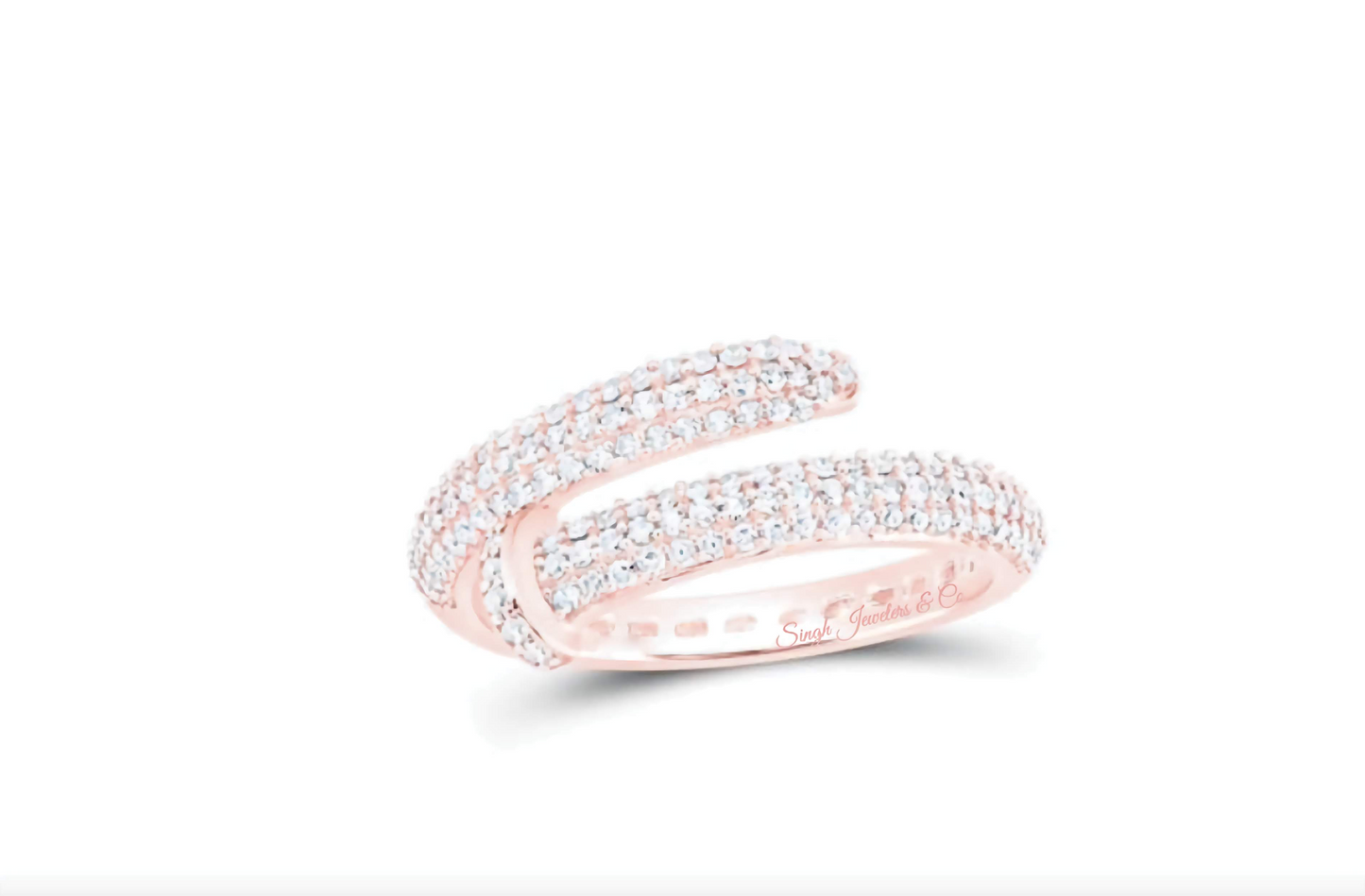 10K Round Diamonds Spiral 1/2 CTW Ring