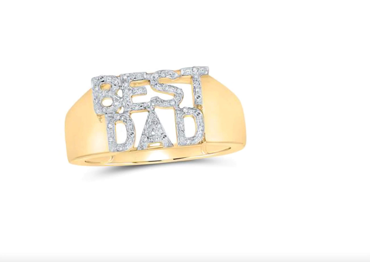 10K Best Dad Diamond Ring