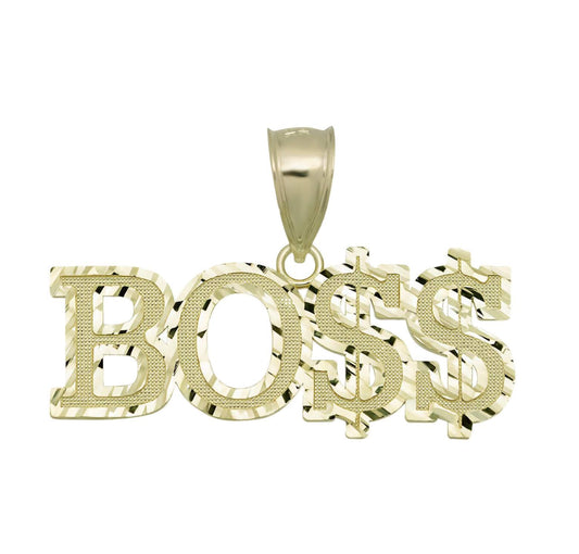 10k Gold Pendant Boss Charm 