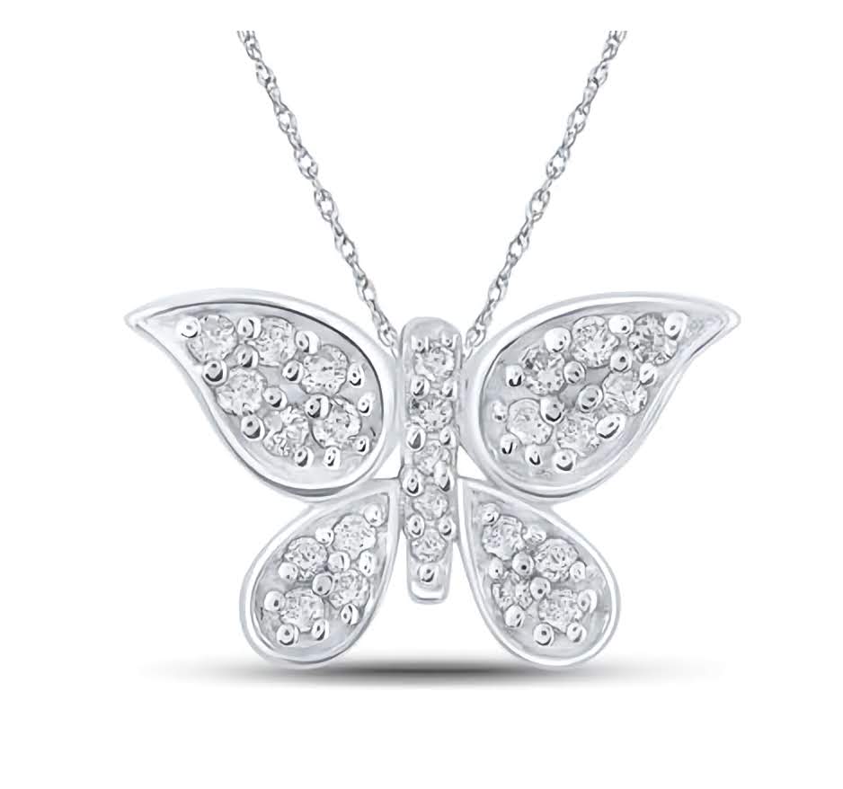 10K Butterfly Pendant