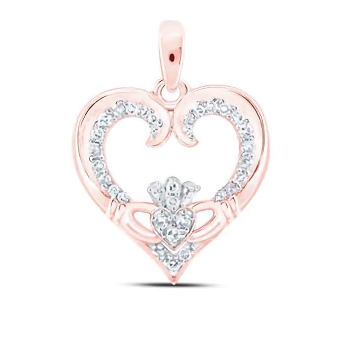 10K Claddagh Heart Pendant