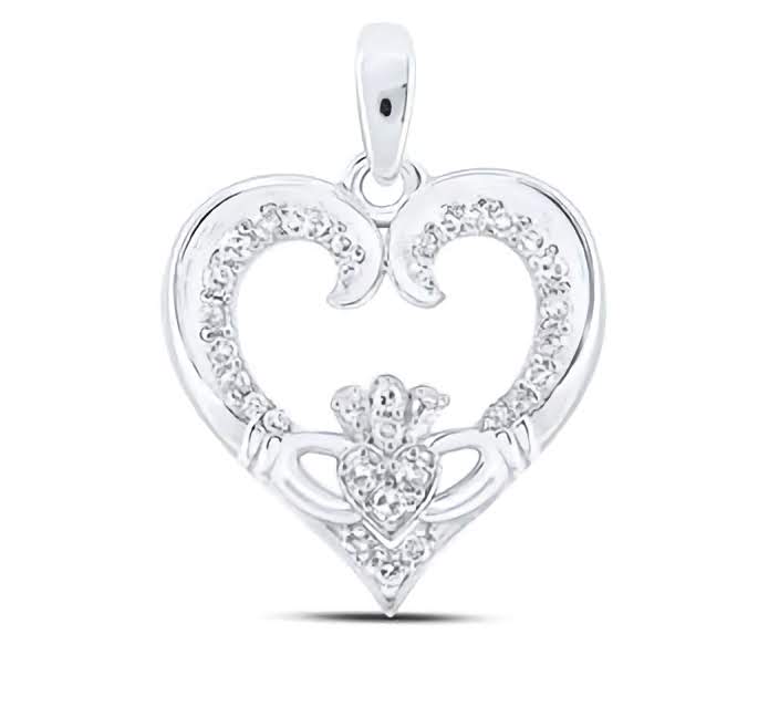 10K Claddagh Heart Pendant