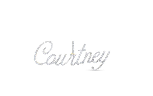10K Courtney Diamond Name Pendant