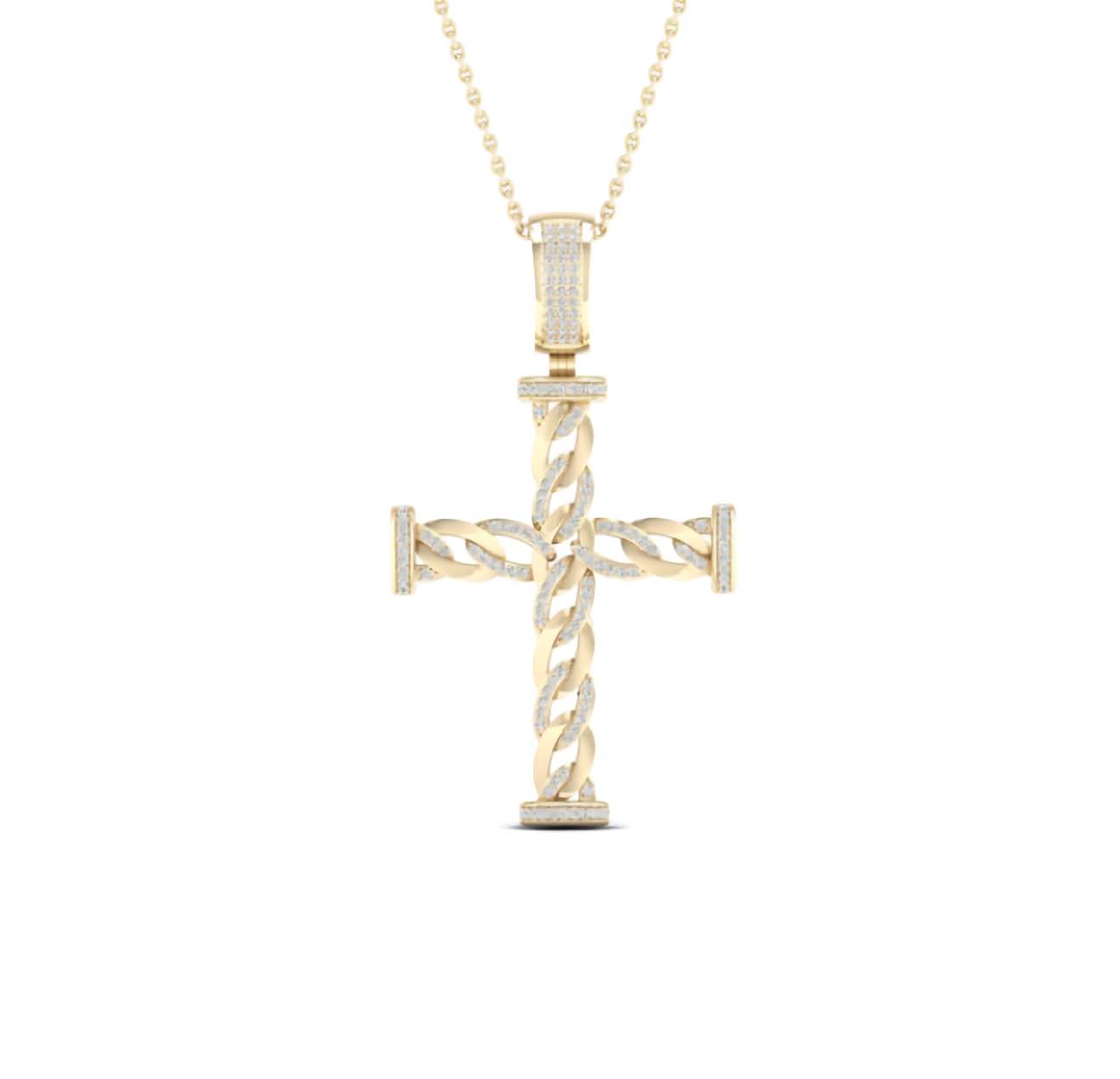 10K Cuban Diamond Charm