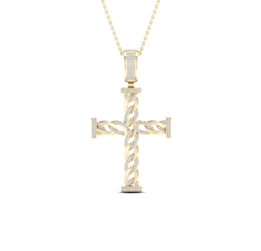 10K Cuban Diamond Charm