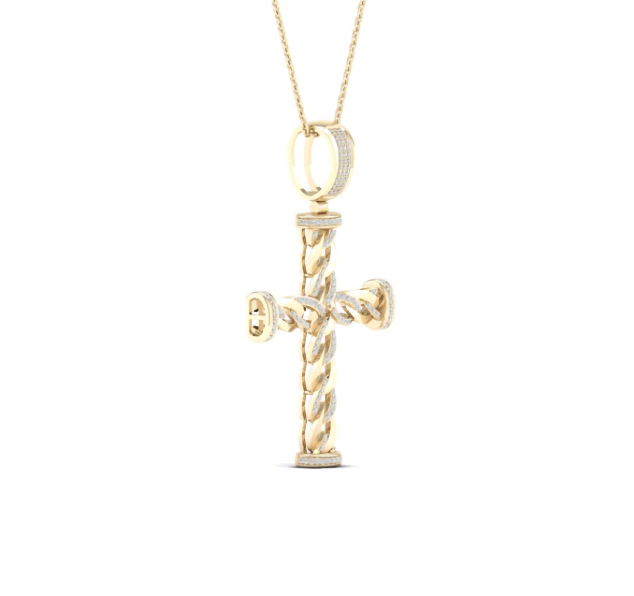 10K Cuban Diamond Charm