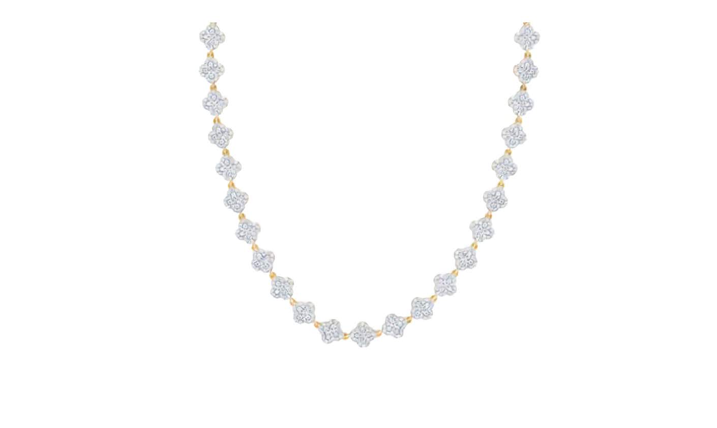 10K Diamond Clover Necklace