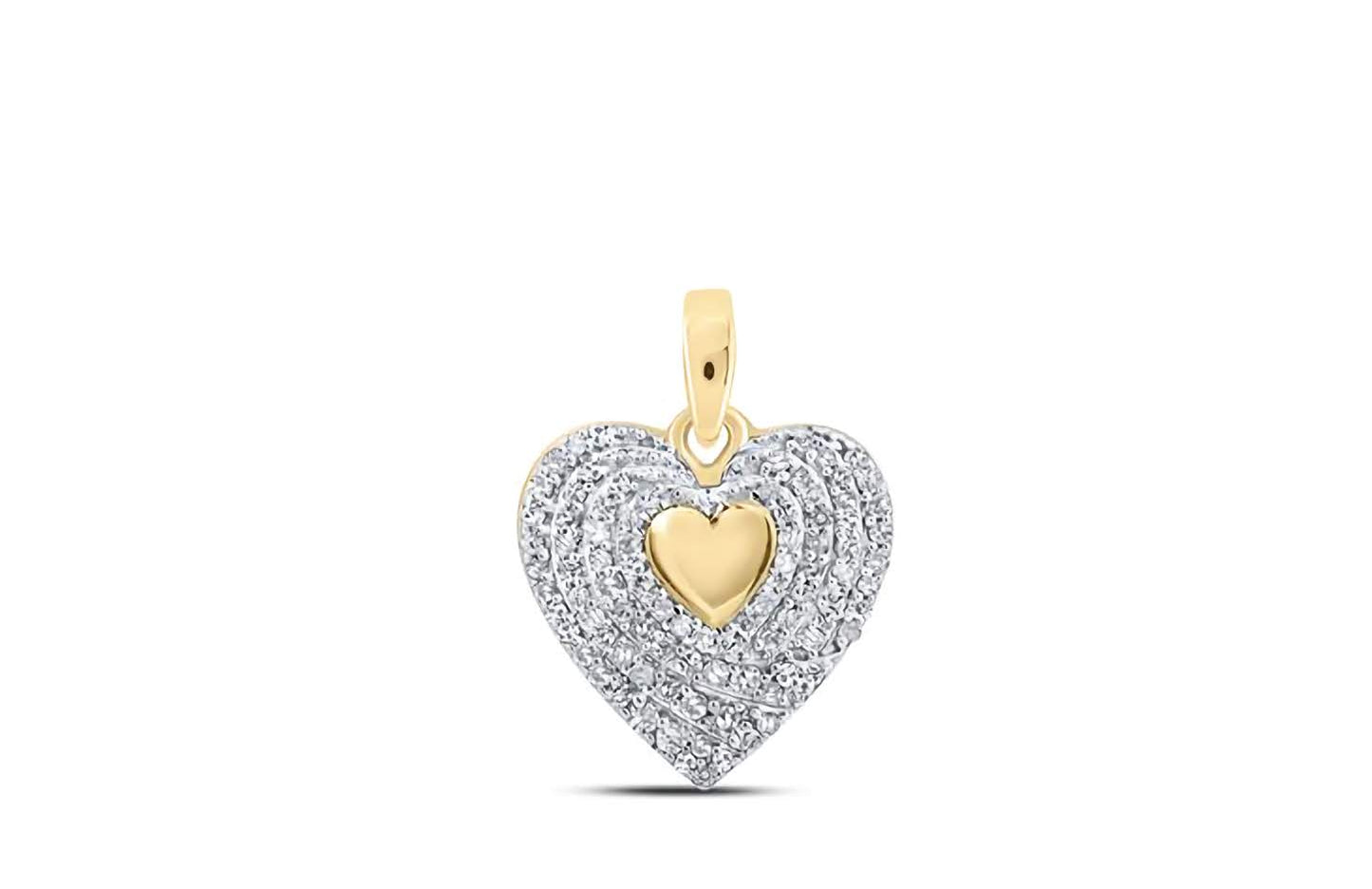 10K Diamond Heart Pendant