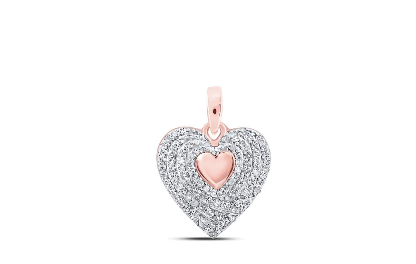 10K Diamond Heart Pendant