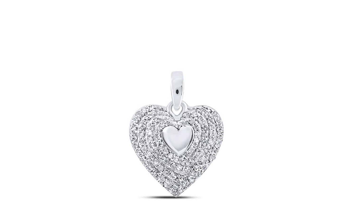 10K Diamond Heart Pendant