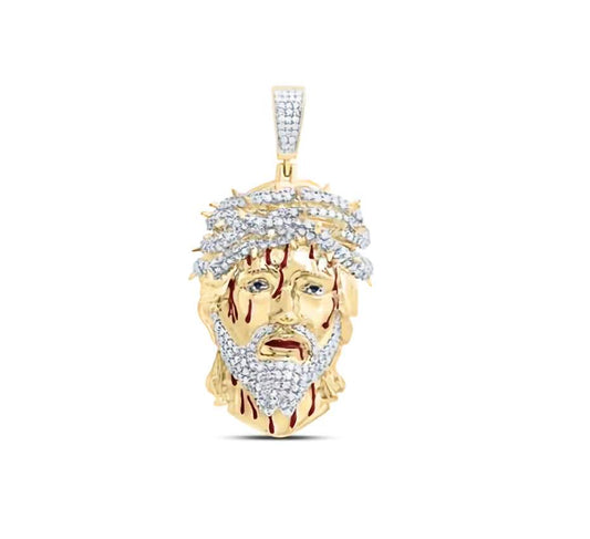 10K Drip Jesus Face Charm