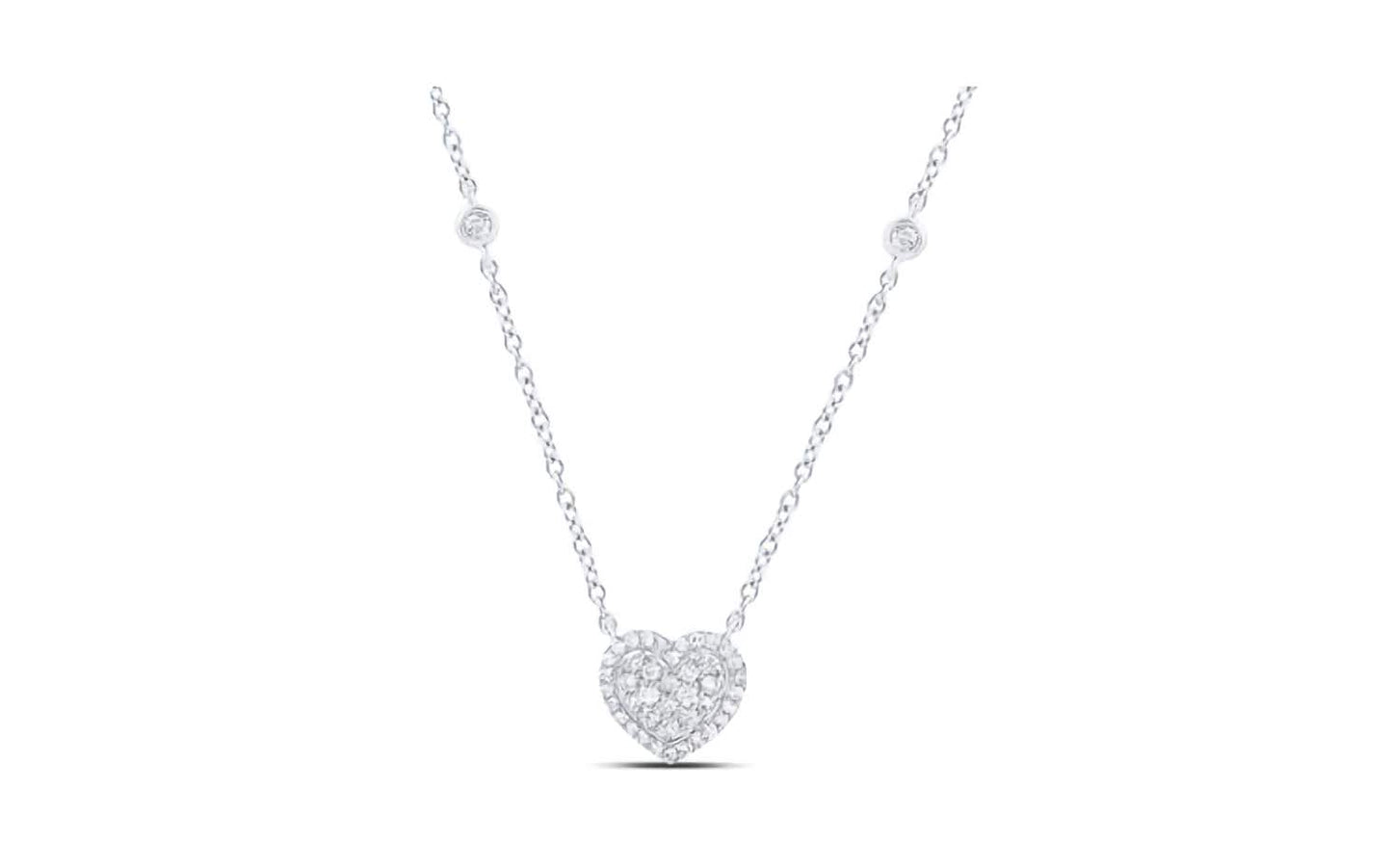 10K Heart Diamond Fashion Necklace