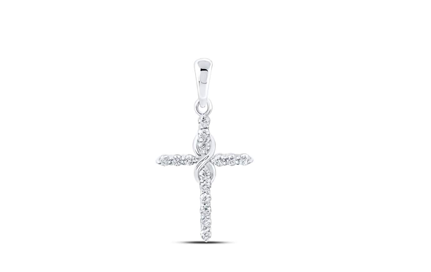 10K Infinity Diamond Cross